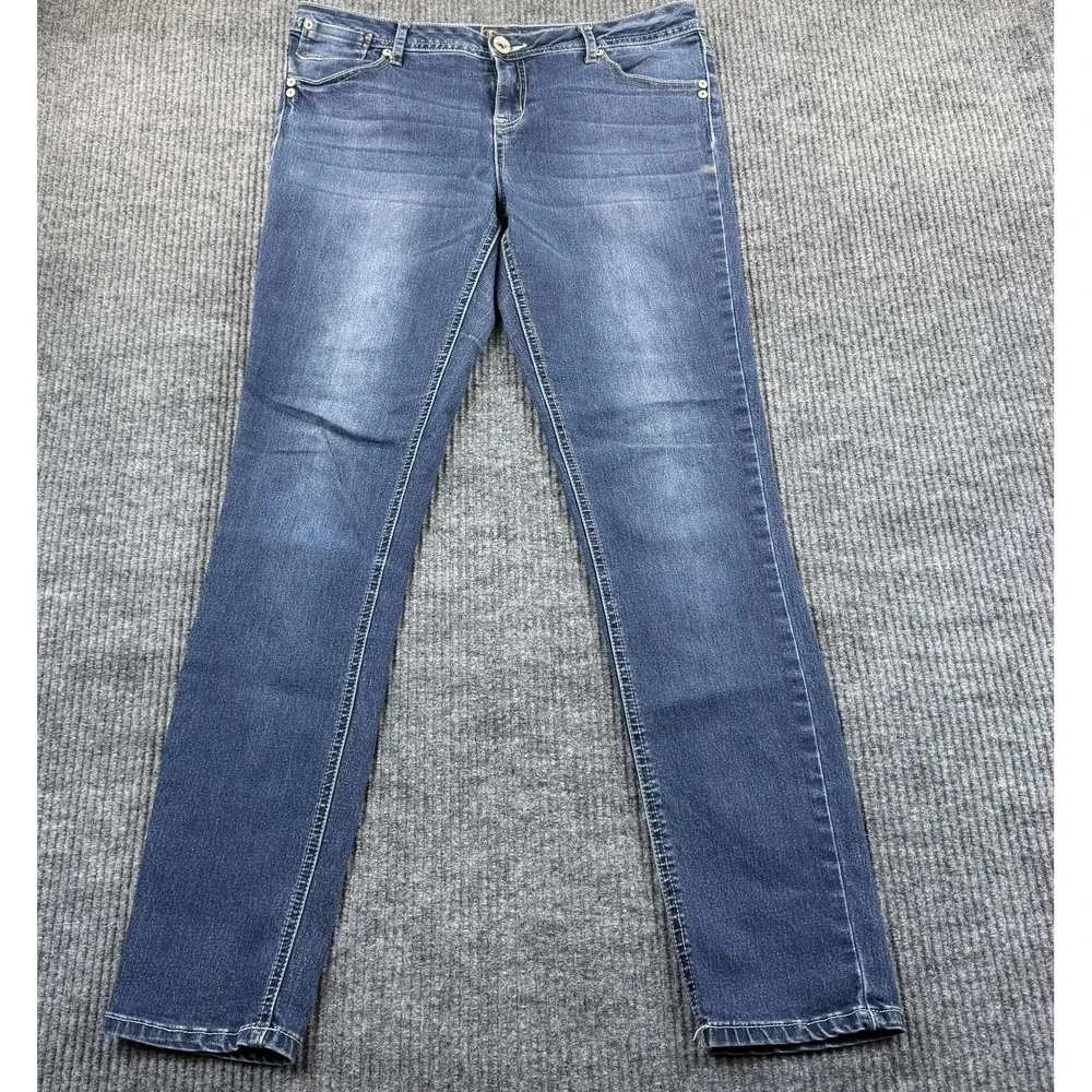 Justice Premium Jeans Girls 16 Plus Blue Super Skinny Simply‎ Low Stretch Denim